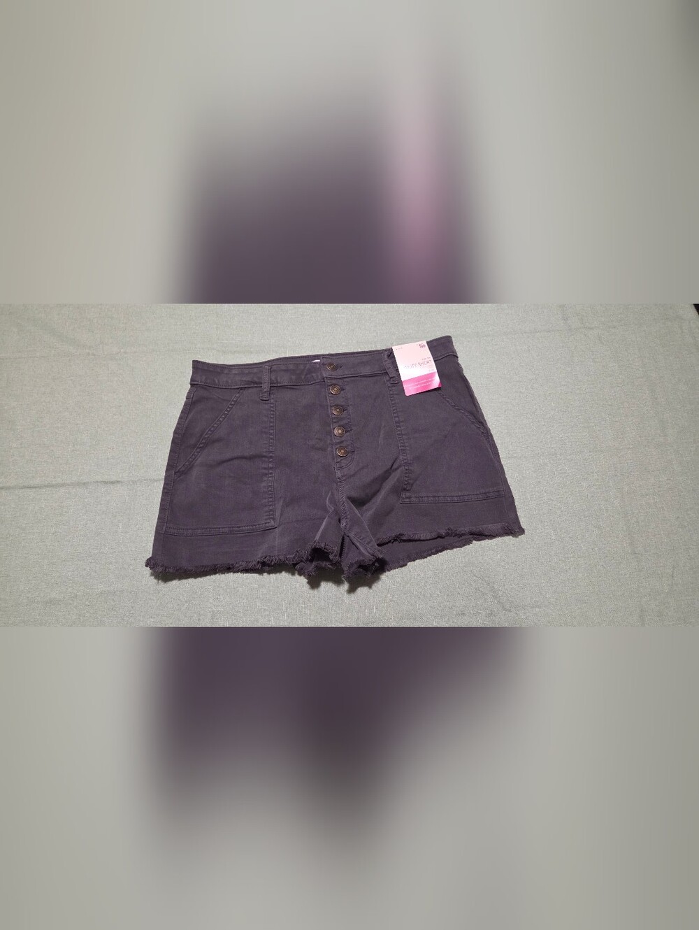 SO Tilty High-Waist Jean Shorts - Charcoal
